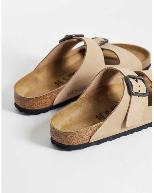 Birkenstock Natural Arizona Leather Sandals for men