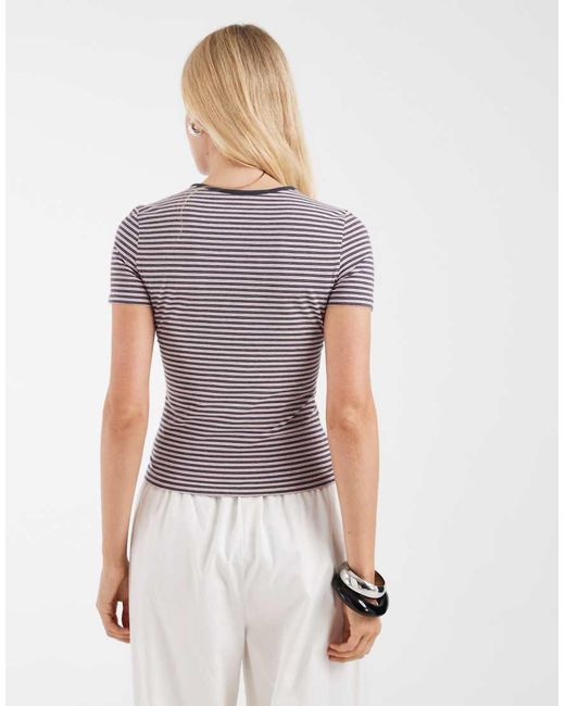 & Other Stories Pink Relaxed T-shirt With Cap Sleeve