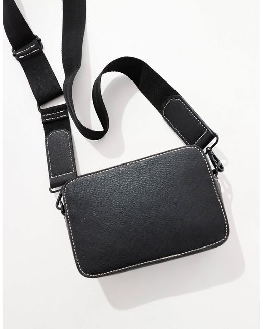 ASOS Faux Leather Cross Body Camera Bag in Blue for Men Lyst Australia