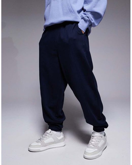 ASOS Blue Oversized joggers for men