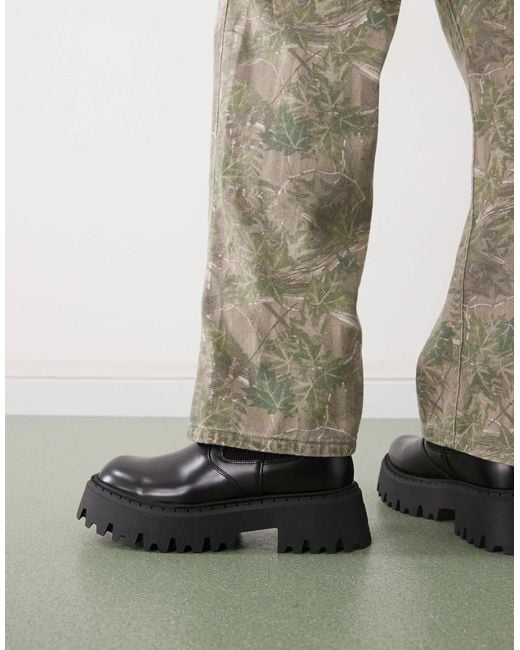 Buffalo Green Chelsea Boots for men