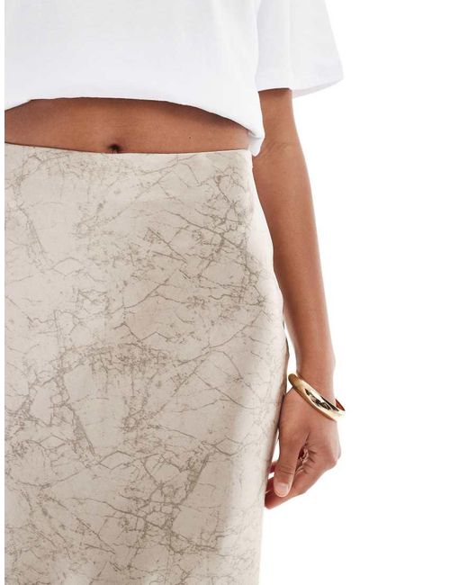 4th & Reckless White Satin Maxi Skirt