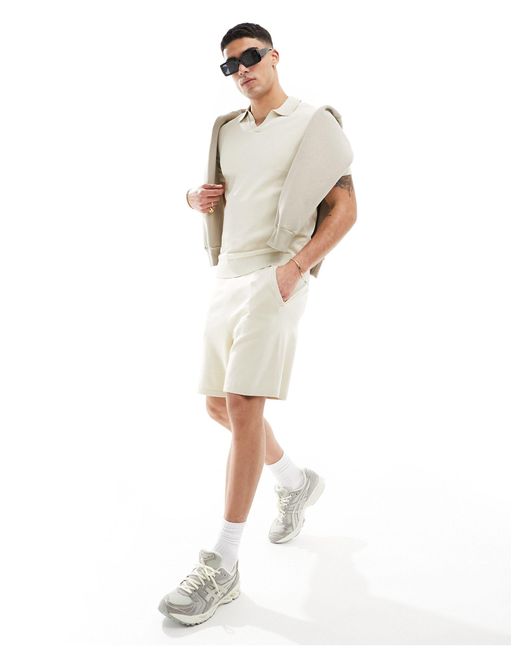 SELECTED White Knitted Shorts for men