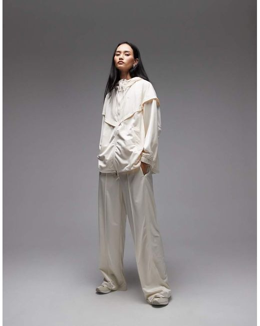 Nike Gray Oversized Woven Track Jacket