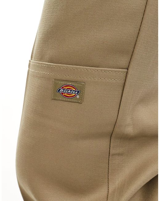Pantaloni color cuoio beige con ginocchia doppiate di Dickies in Natural