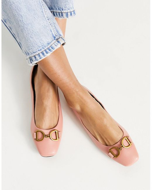 asos pink flats