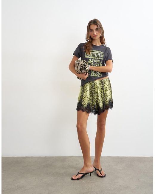 TOPSHOP Gray 'blondie' Graphic Classic Tee