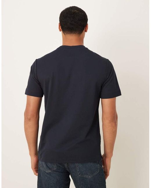 Mango Blue Cotton Mix T-shirt for men