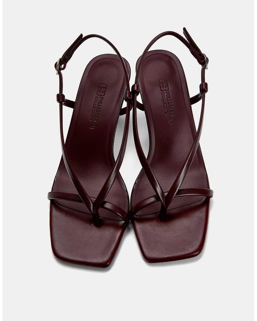 Pull&Bear Sandalen Met Hak En Bandjes in het Multicolor