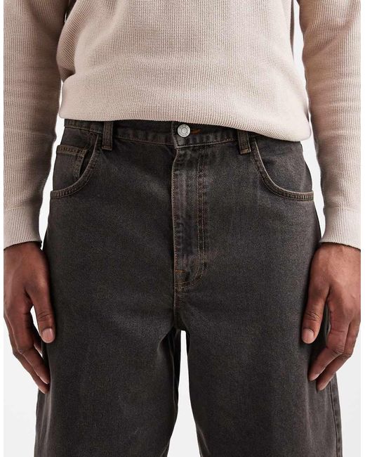 ASOS Brown Co-ord Loose Straight Jeans for men