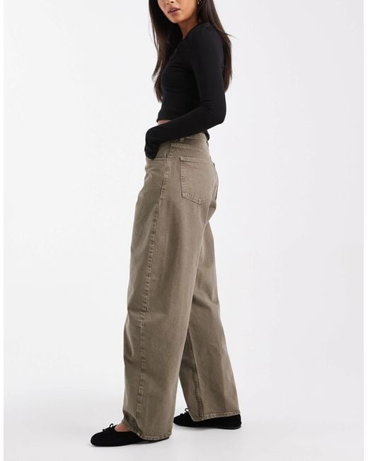 ASOS Brown – barrel-leg-jeans