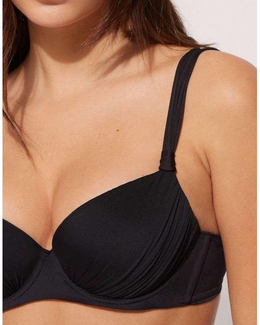 Tezenis Black Graduated Balconette Bikini Top