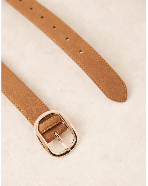 ASOS White Asos Design Curve Faux Suede Waist And Hip Jeans Belt