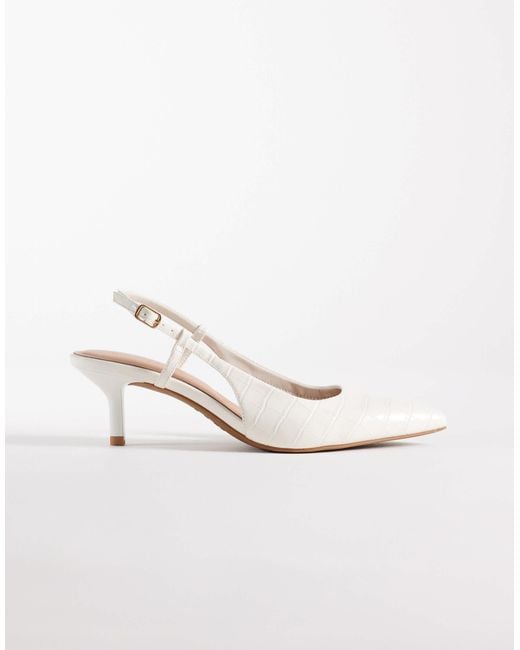 New Look White – slingback-schuhe