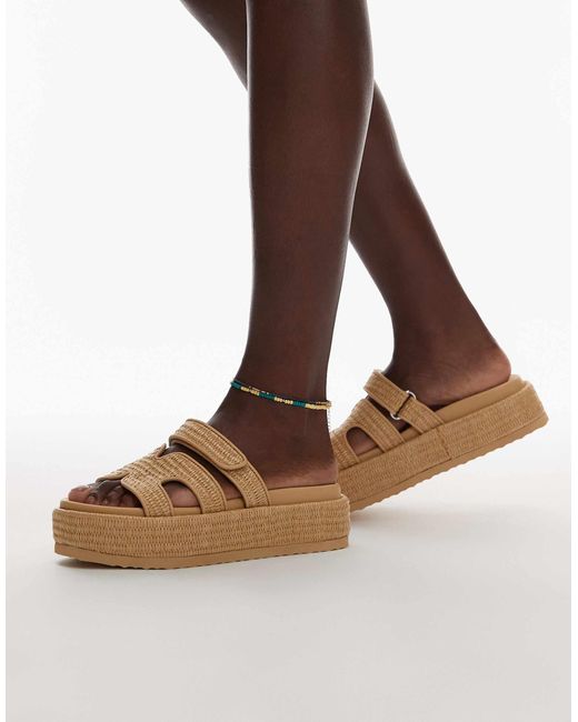 Steve Madden Brown Big Missile Chunky Flatform Sandals