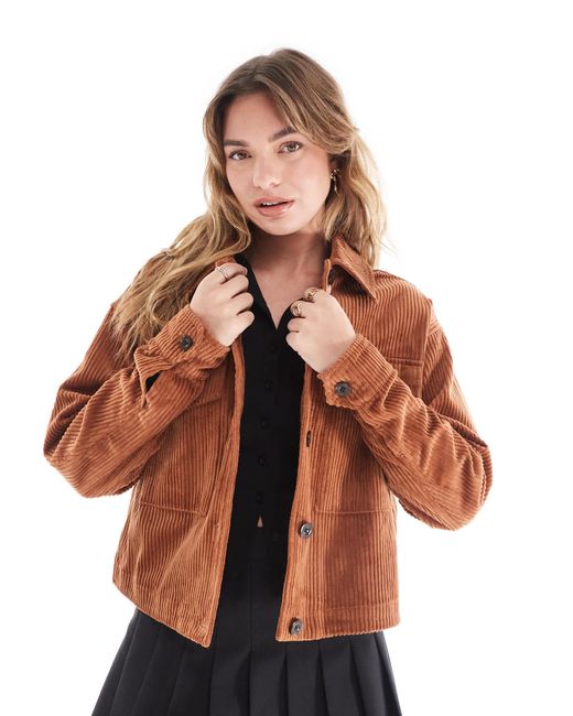 Fred Perry Brown Oversized Cord Trucker Jacket