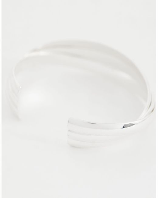 Bracelet jonc chunky Mango en coloris White