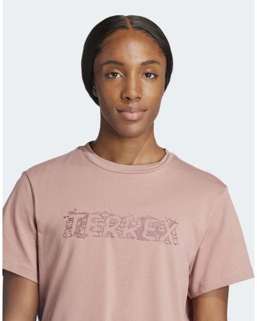 Adidas Red Terrex – grafik-t-shirt