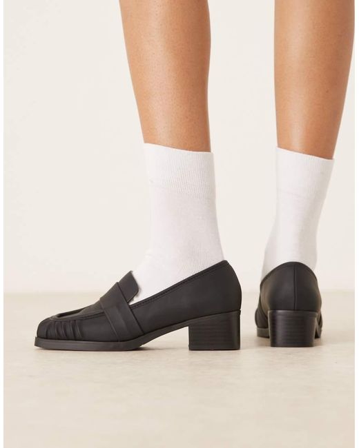 Raid Black Aarvi Square Toe Loafers