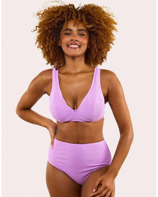 Peek & Beau Pink Scrunch Hidden Underwire Bikini Top