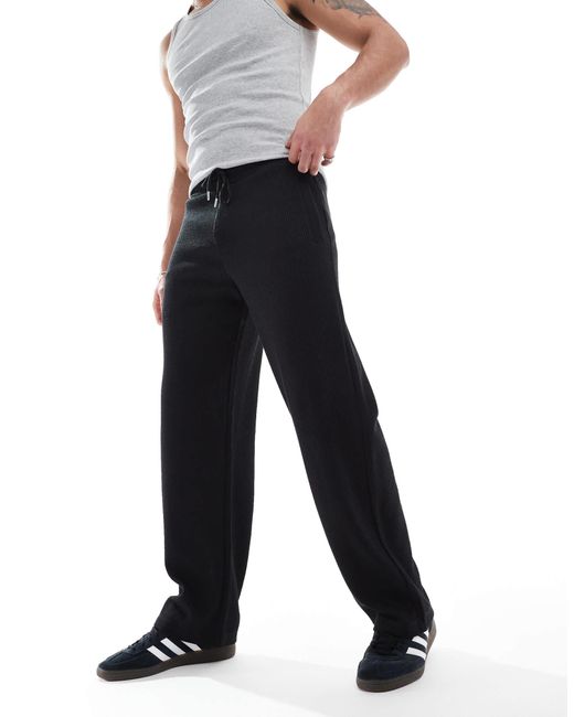 Bershka – jogginghose aus seersucker in Blue für Herren