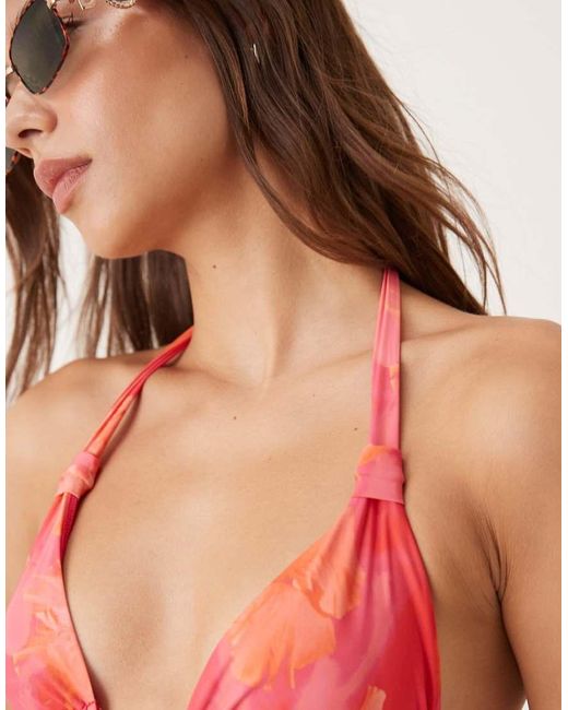 Wild Lovers Red Bella Vista Triangle Bikini Top