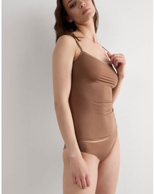 Intimissimi Brown Ultralight Microfibre Top