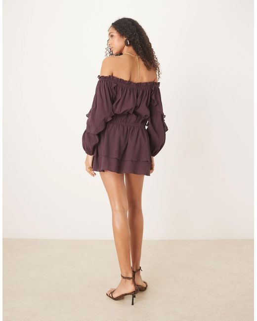 ASOS Purple – baumwoll-minikleid