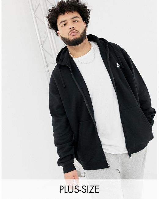 nike club zip through hoody