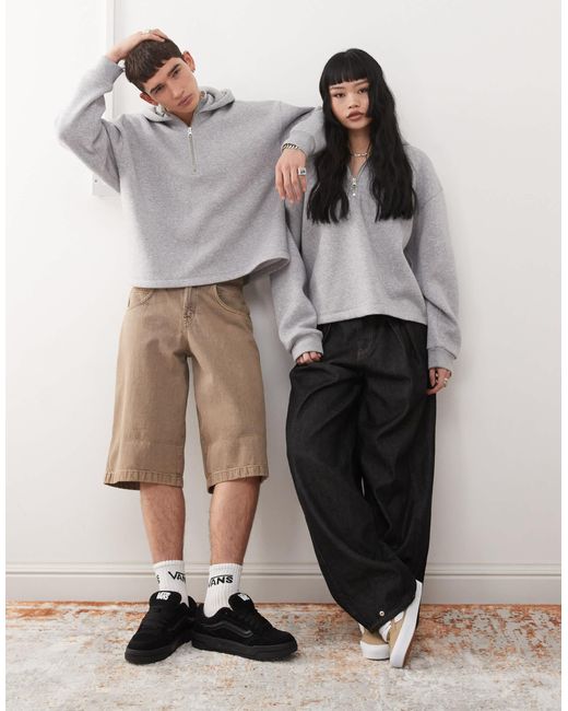 Reclaimed (vintage) Gray – kastig geschnittener unisex-kapuzenpullover