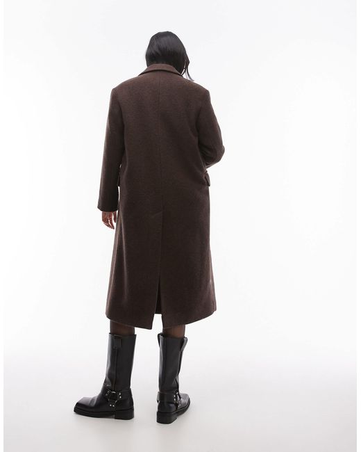 & Other Stories White Wool Blend Oversized Midi Length Coat With Asymmetric Button Detail