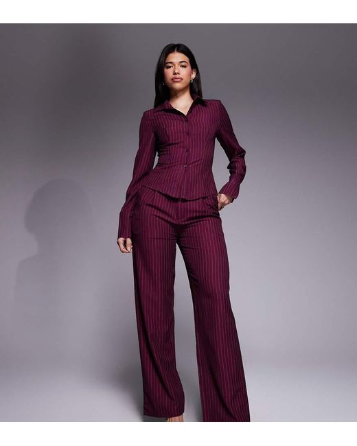 Kaiia Purple Exclusive Straight Leg Tailored Trousers Co-Ord