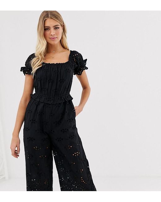 miss selfridge broderie jumpsuit