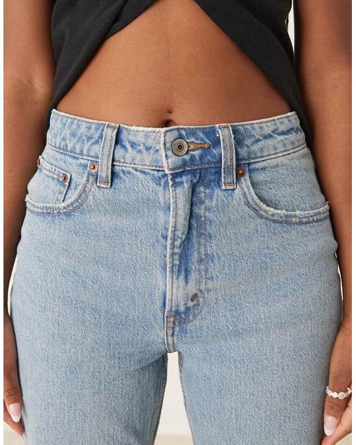 Abercrombie & Fitch Blue Curve Love High Rise 90's Relaxed Jeans
