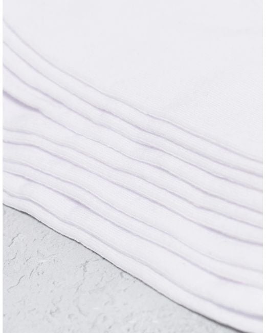 ASOS White 5 Pack Trainer Socks for men