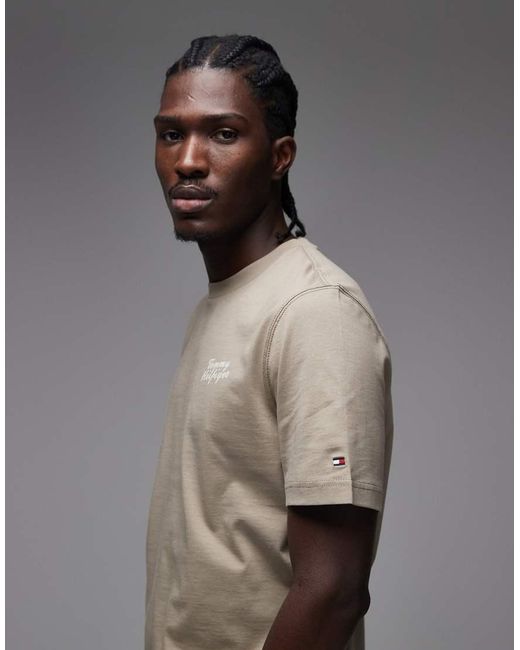 Tommy Hilfiger Gray Palm Photo Print T-Shirt for men