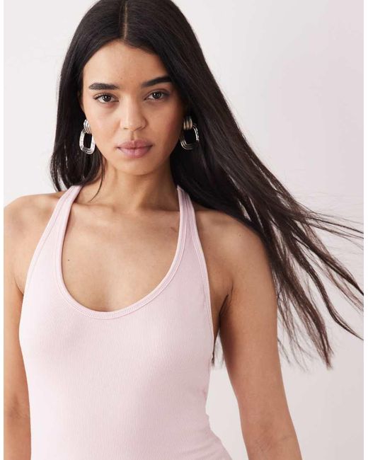 Oh Polly Pink Scoop Neck Jersey Maxi Dress
