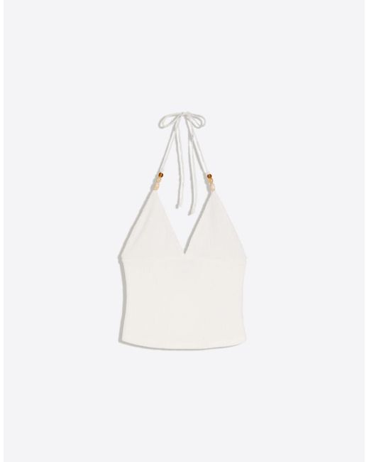 Bershka Blue Rustic Halter Top