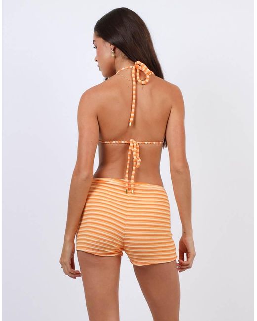 SIMMI Orange Towelling Stripe Shorts