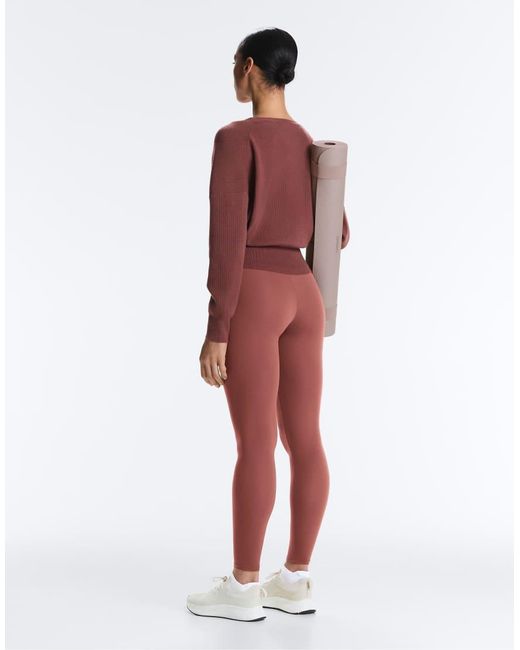 Oysho Red Wrap Knit Jumper