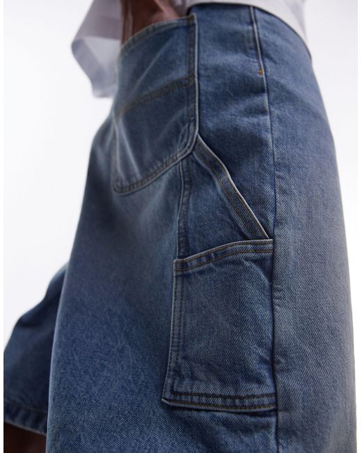 Pantalones cortos vaqueros Topman de hombre de color Blue