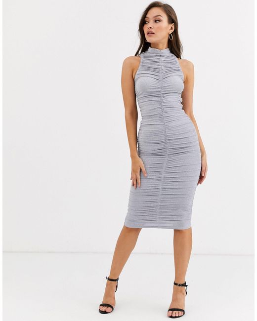 ax paris silver dress