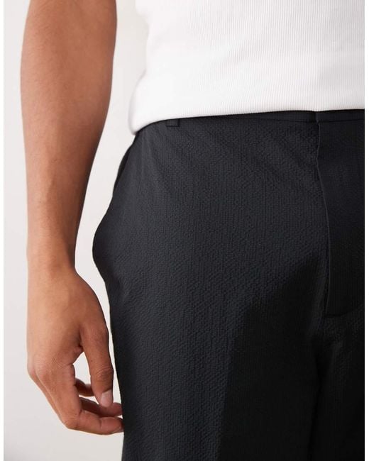 ASOS White Smart Wide Leg Trousers for men