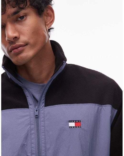 Tommy Hilfiger Blue Panelled Polar Fleece for men