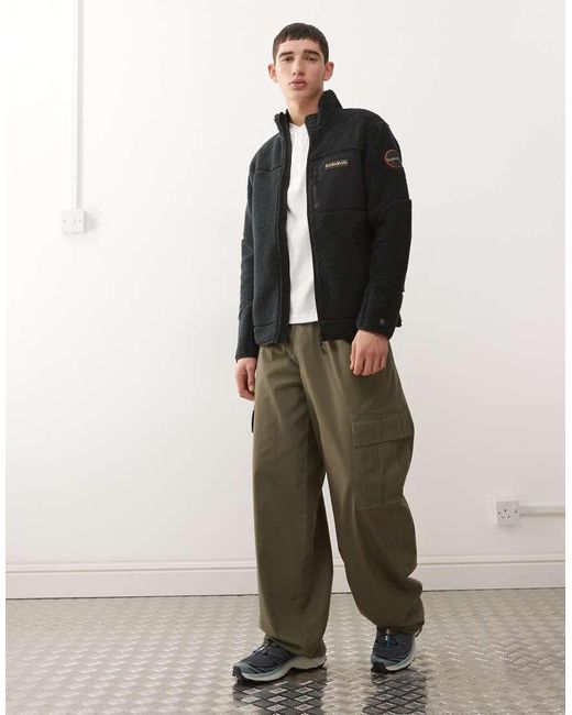 Napapijri Blue Yupik Fleece Jacket for men
