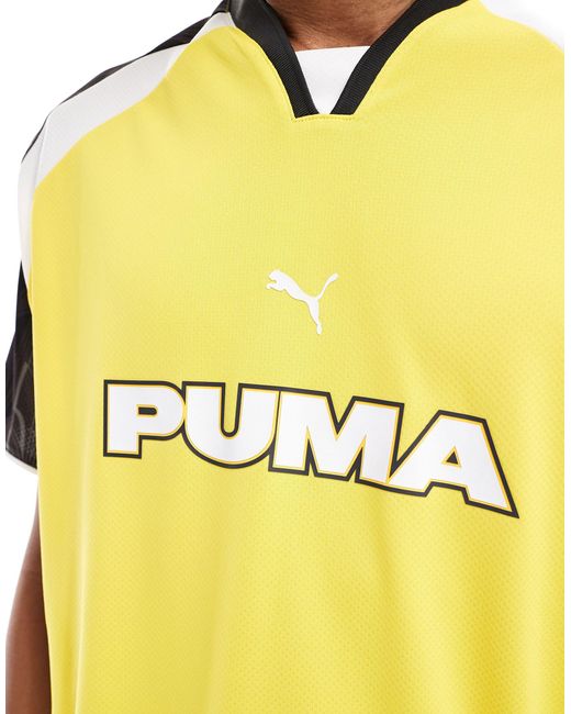PUMA Yellow Retro Football Jersey for men