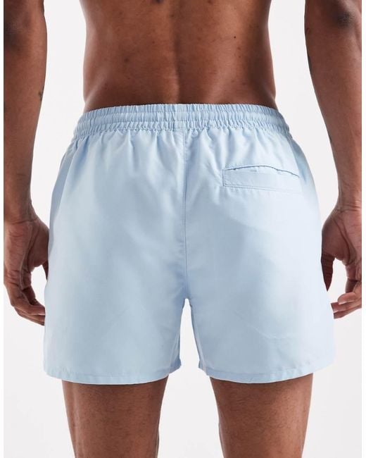Aray White Embroidered Swim Shorts for men