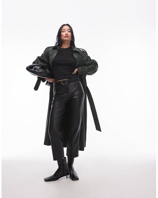 Canotta A Vogatore Nera A Coste di TOPSHOP in Black