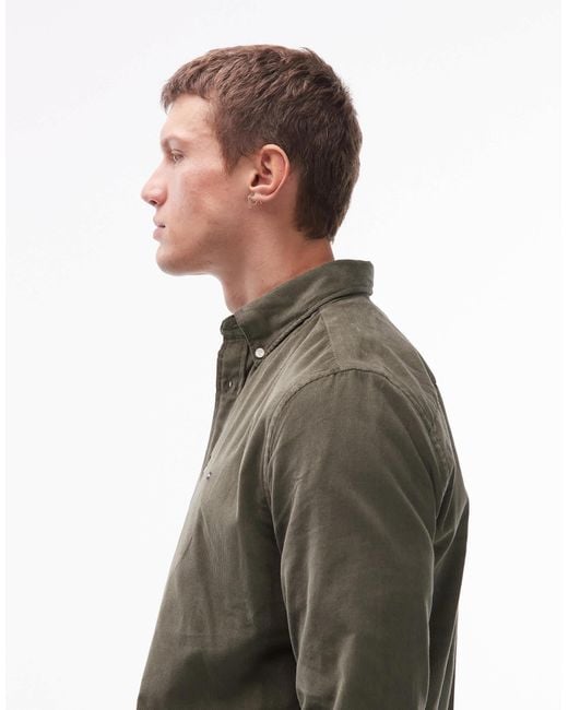 Tommy Hilfiger – hemd aus cord in Gray für Herren