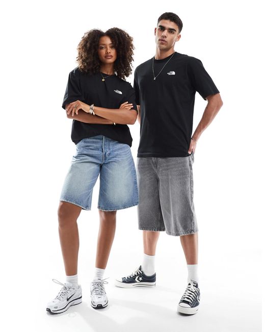 The North Face Black – mountain sketch – oversize-t-shirt